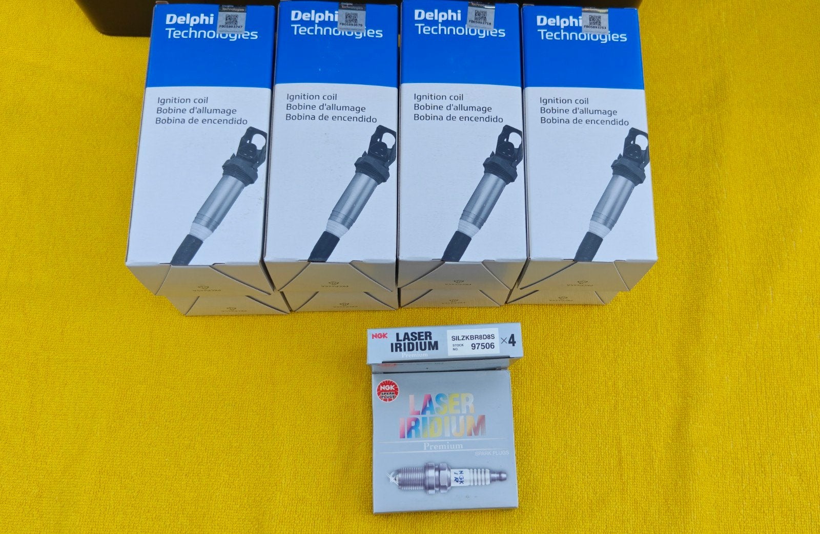 8x Delphi bobine + 8x NGK bougie BMW N63TU N63TU2 S63 nieuw, Auto-onderdelen, Ophalen, Nieuw, BMW