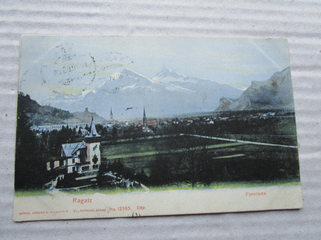 Ansichtkaart Zwitserland - Ragatz - Panorama 1906, Verzenden, Voor 1920, Gelopen, Overig Europa