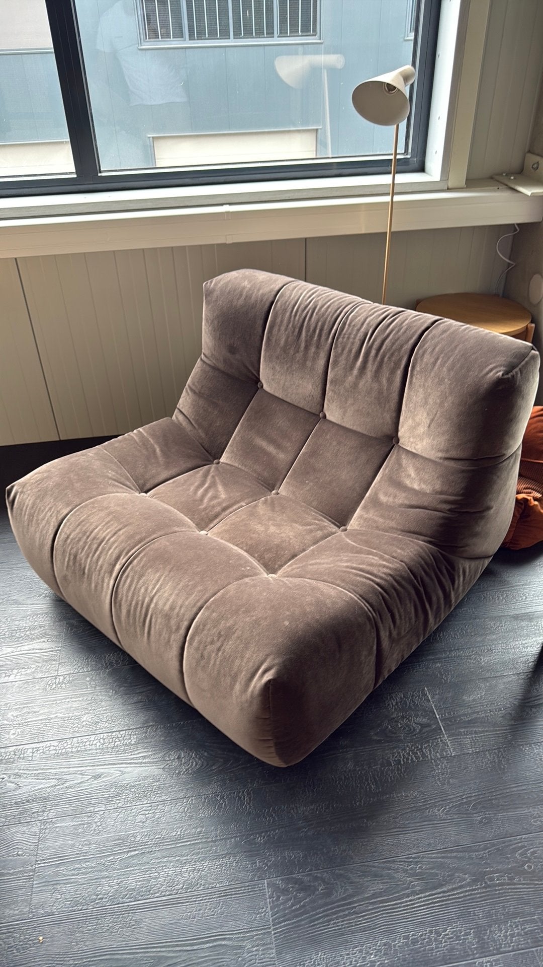 Hkliving lazy loungestoel espresso, Ophalen, Gebruikt