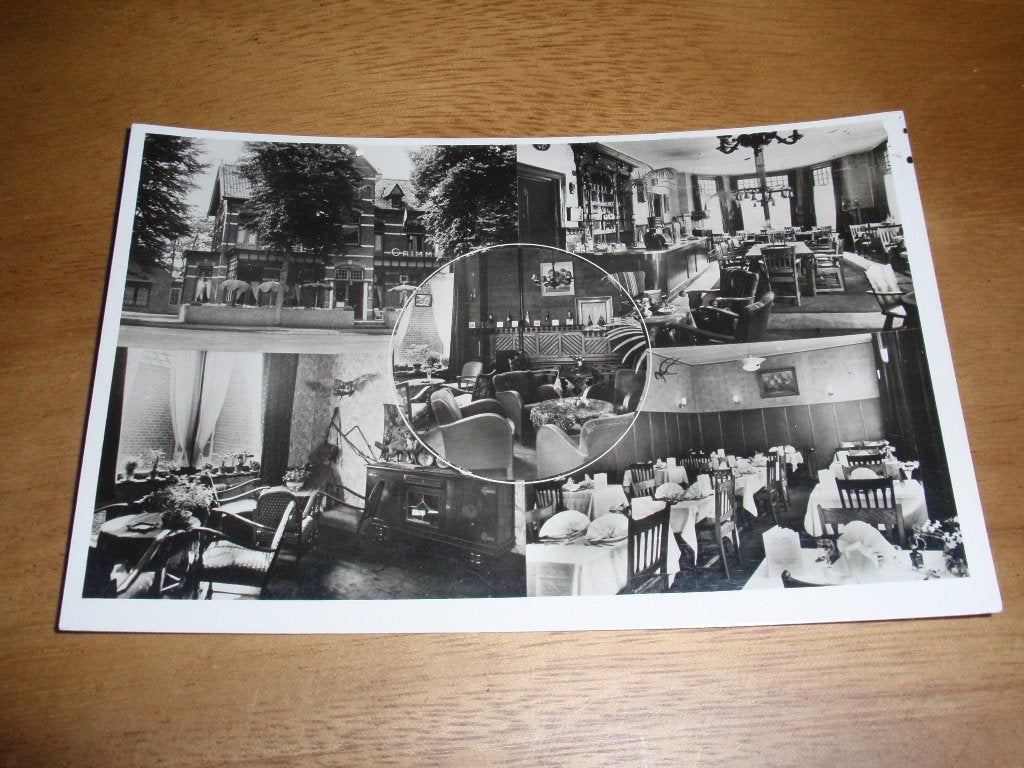 Hotel Grimme t/o station Emmen 5 Luik, Verzenden, 1940 tot 1960, Ongelopen, Drenthe