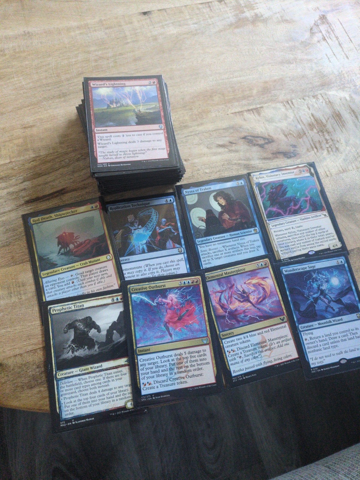 Starter Deck Blauw/Rood Gesleeved, Hobby en Vrije tijd, Ophalen of Verzenden, Speeldeck