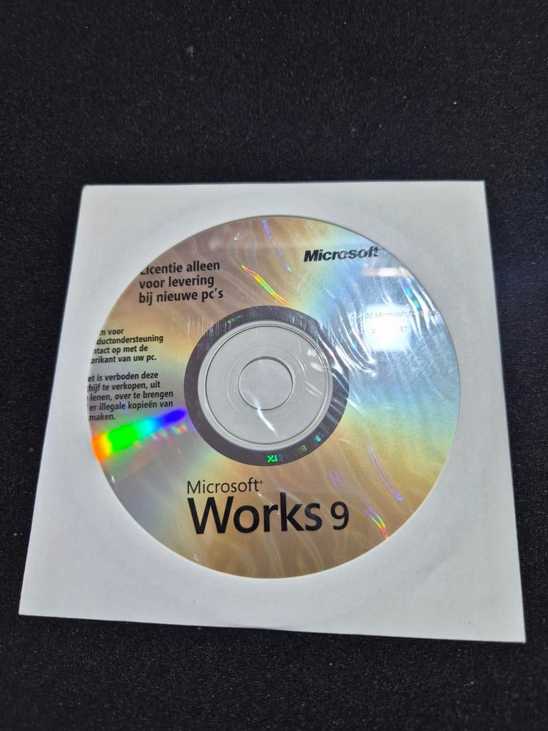 Microsoft Works 9 Software CD - Dell OEM Licentie, Computers en Software, Office-software, Gebruikt, Windows, Overige programma's