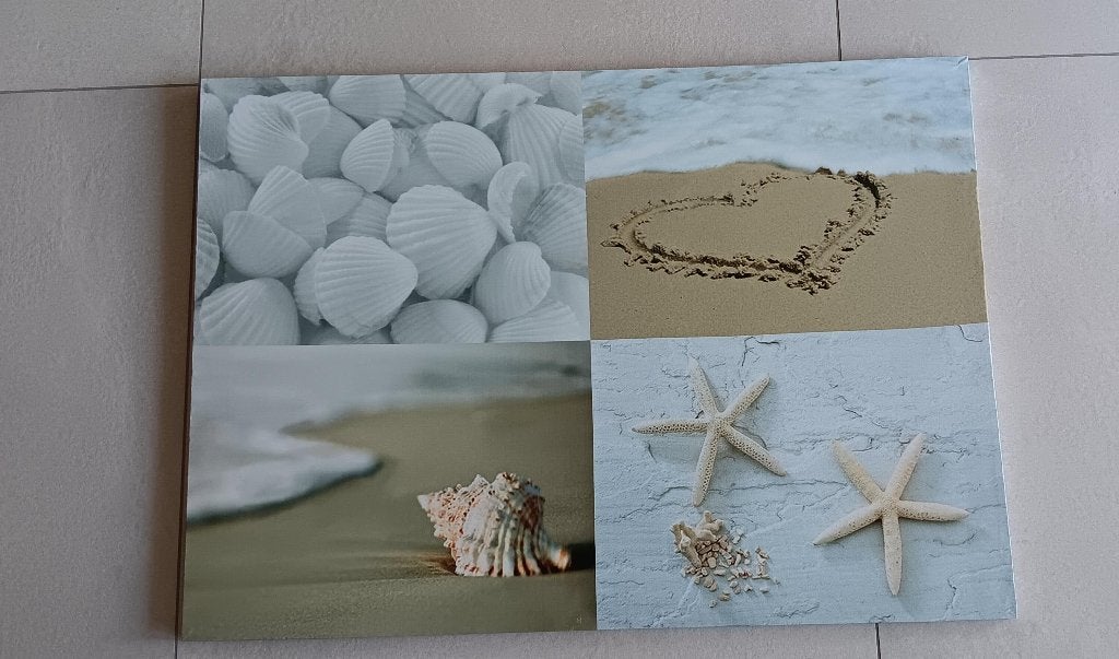 MOOIE CANVAS LIJST..STRAND, ZEESTER, SCHELPEN., Ophalen, Nieuw