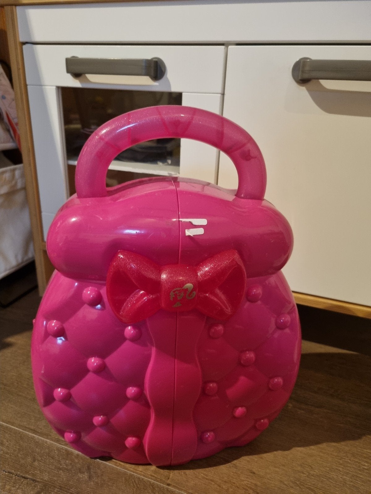 Barbie handtas opbergkoffer met spiegel, Ophalen, Gebruikt, Meisje