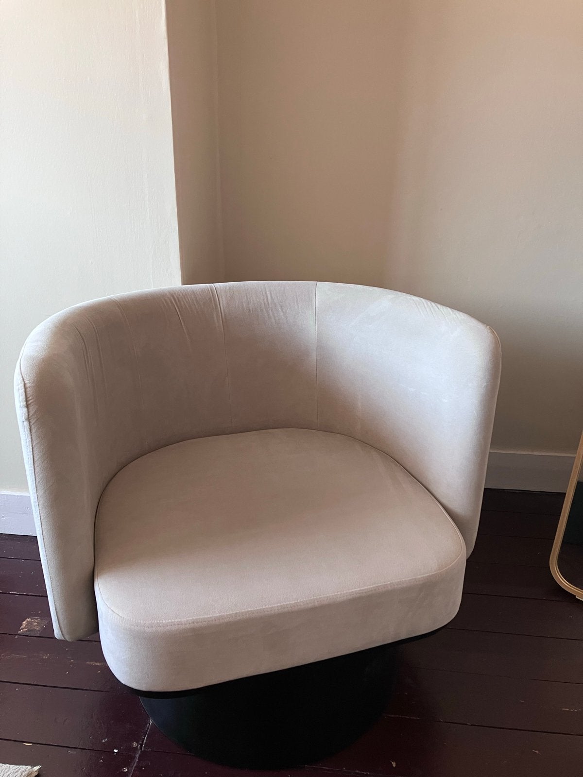 H&M Home beige fauteuil, Ophalen, Minder dan 75 cm, Zo goed als nieuw, 75 tot 100 cm
