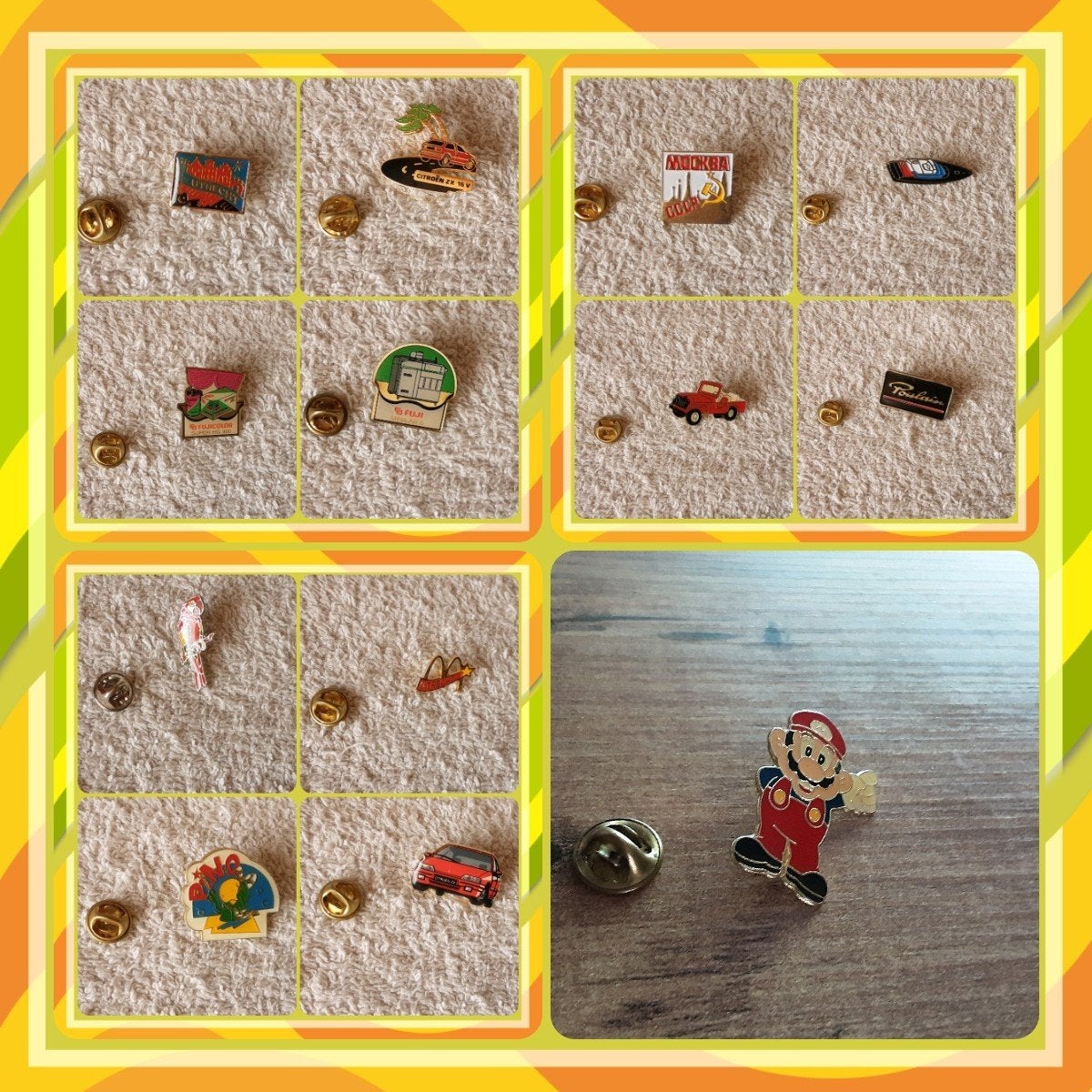 Diverse verzameling pins: auto's, merken, figuren, steden, Verzamelen, Speldjes, Pins en Buttons, Ophalen of Verzenden