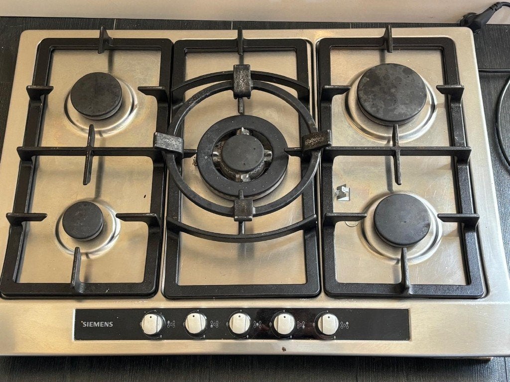 Siemens ER17254NL/11 5-pits Gaskookplaat (70cm), Witgoed en Apparatuur, Kookplaten, Ophalen, Gebruikt, Inbouw, Gas
