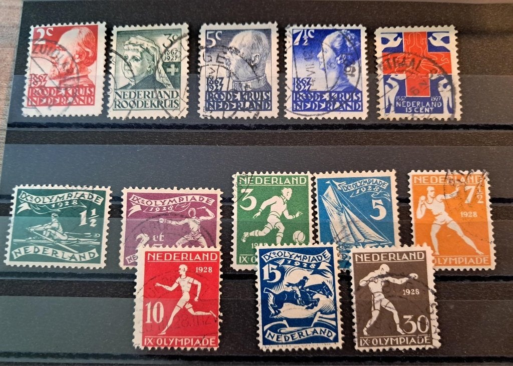 203/207, 212/219 gestempeld, Postzegels en Munten, Postzegels | Nederland, Ophalen of Verzenden, T/m 1940, Gestempeld