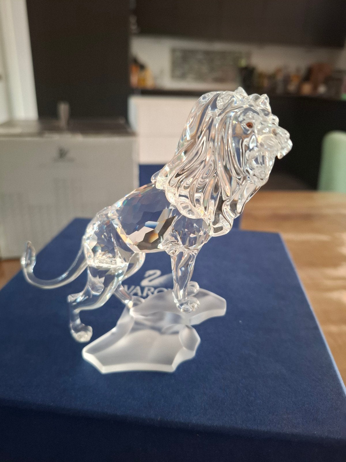 Swarovski Kristal Leeuw - Helder, 11x12 cm, Ophalen, Zo goed als nieuw, Figuurtje