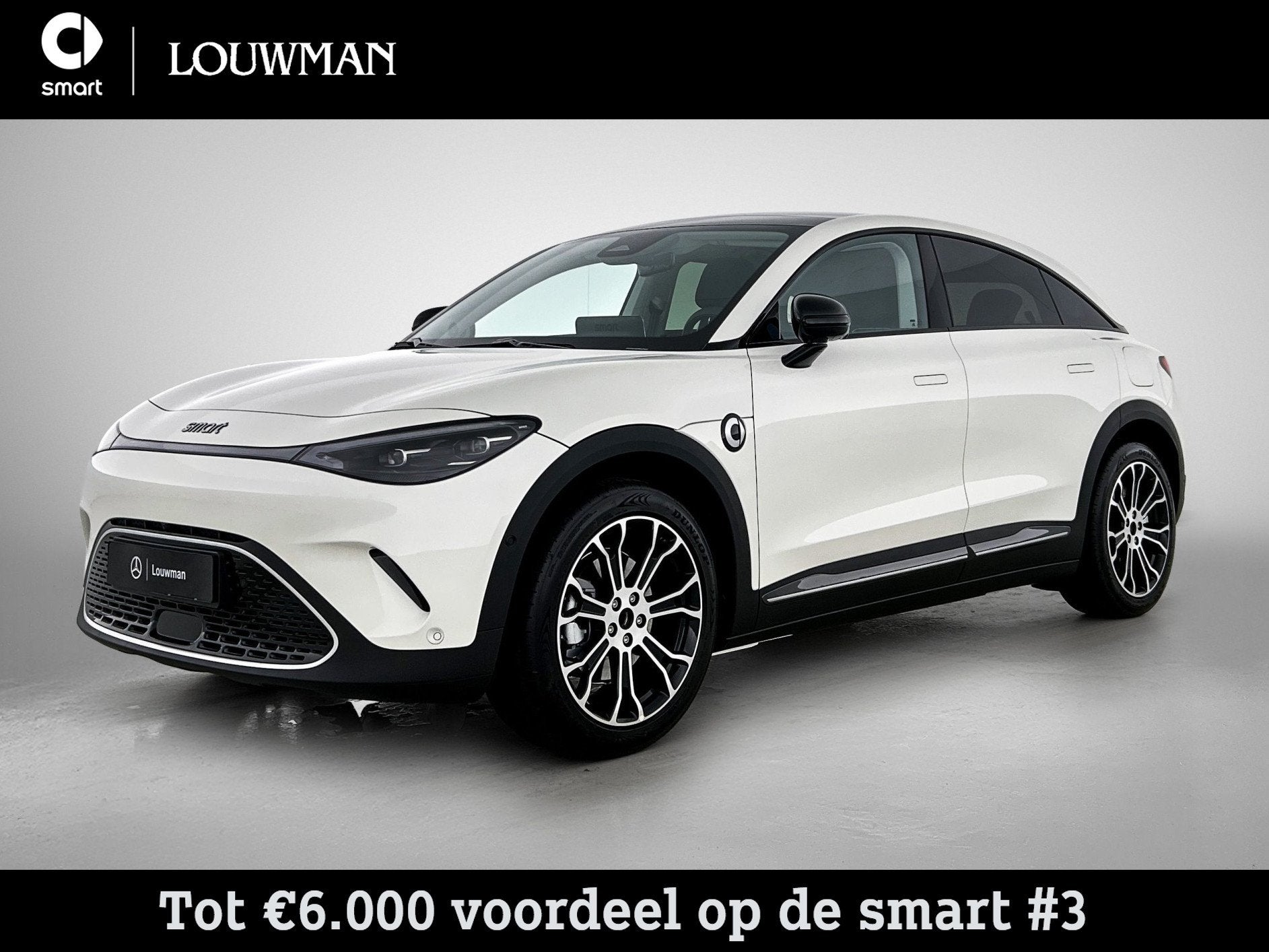 Smart #3 Premium 66 kWh | Beats audiosysteem | Warmtepomp |, Auto's, Automaat, Achterwielaandrijving, Zwart, Wit