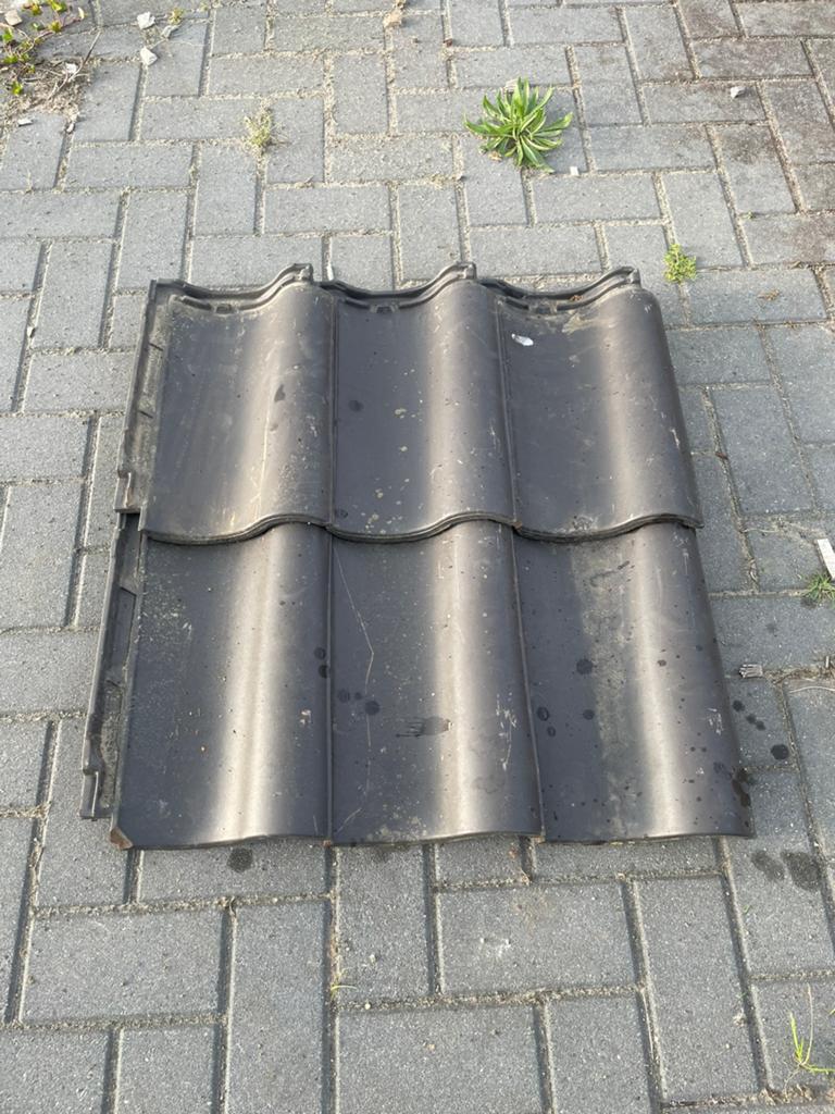 90stuks. Monier 6 dakpannen, Ophalen, Gebruikt, Steen of Klei, Blauw