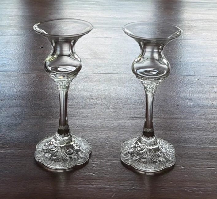 2 Rosenthal Monbijou kandelaars, Ophalen of Verzenden, Kandelaar, 16 cm, Glas