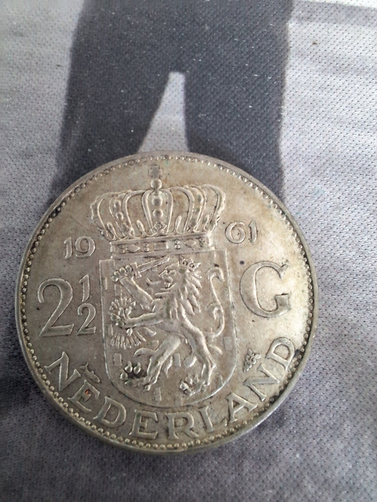 Zilveren rijksdaalder 1961, Ophalen, Koningin Juliana, Zilver, Losse munt