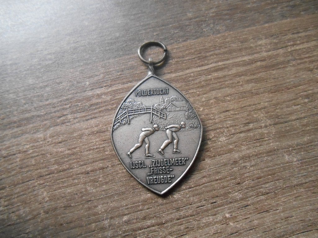 Schaatsmedaille Poldertocht Zijdelmeer 1968, Ophalen of Verzenden, Overige materialen, Nederland