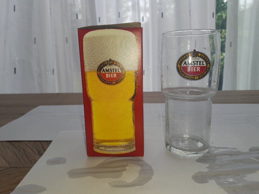 bierglas Amstel bier, Ophalen, Zo goed als nieuw, Glas of Glazen, Amstel