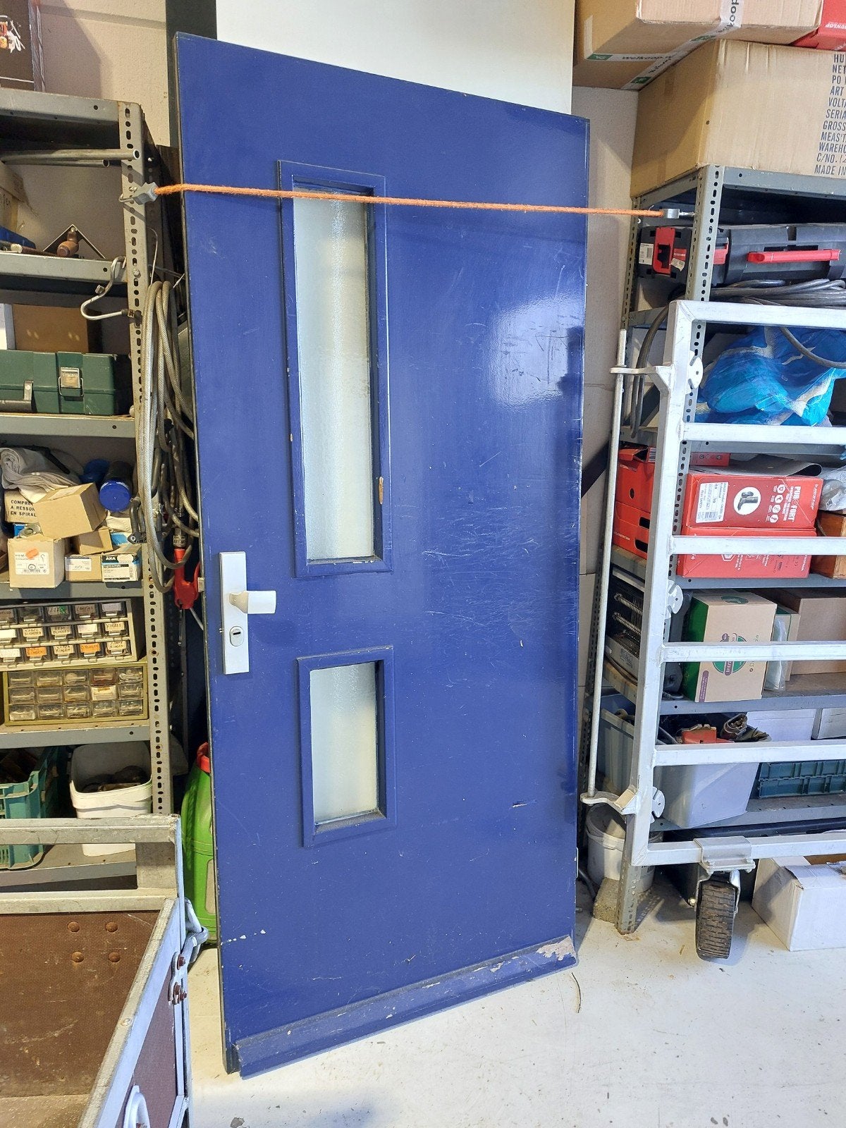 Buitendeur 93x211.5 cm met driepuntssluiting, Ophalen, Gebruikt, 80 tot 100 cm, 215 cm of meer