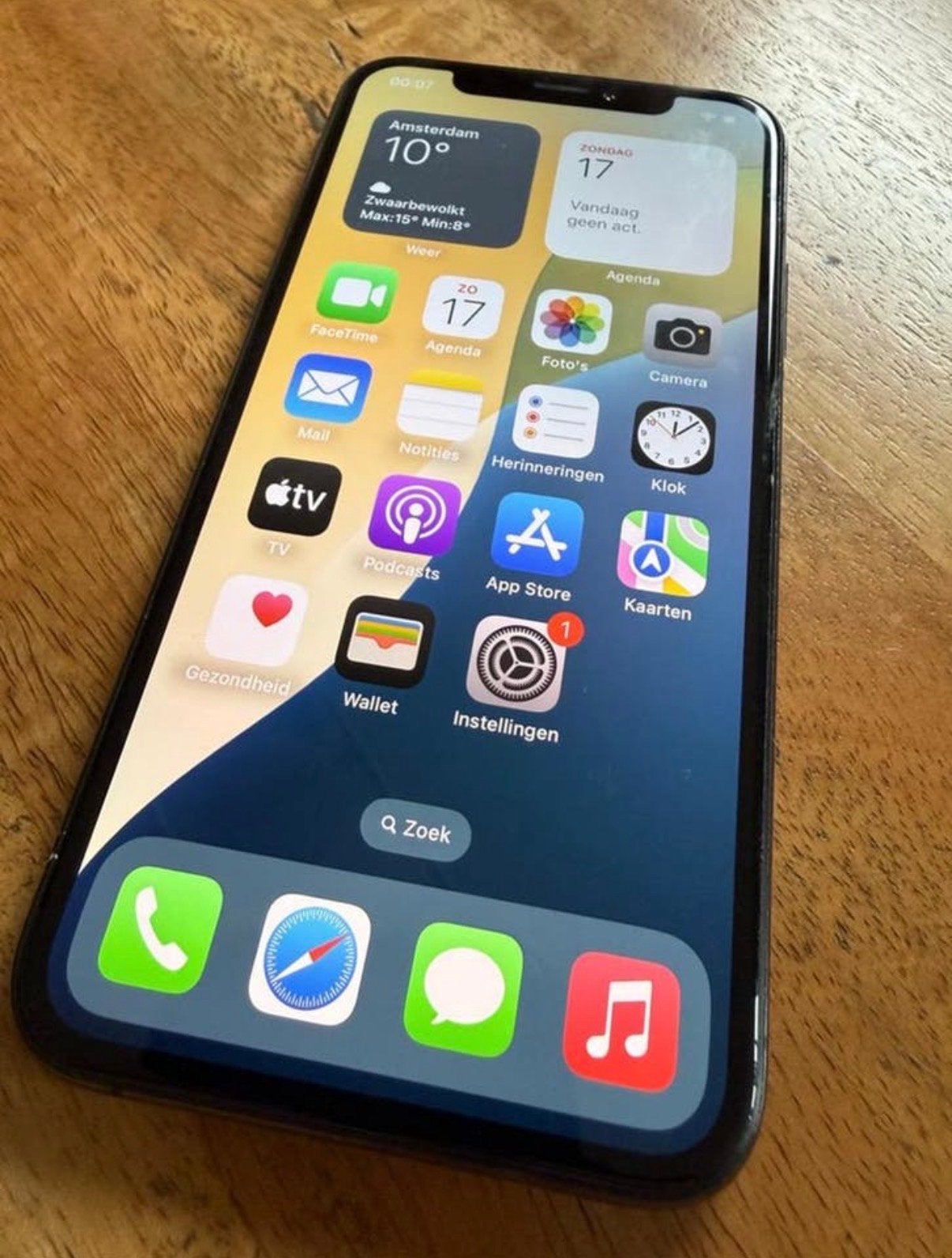 iPhone Xs - Achterkant gebarsten, Face ID werkt!, Telecommunicatie, Mobiele telefoons | Apple iPhone, Zwart, 64 GB, Zonder simlock