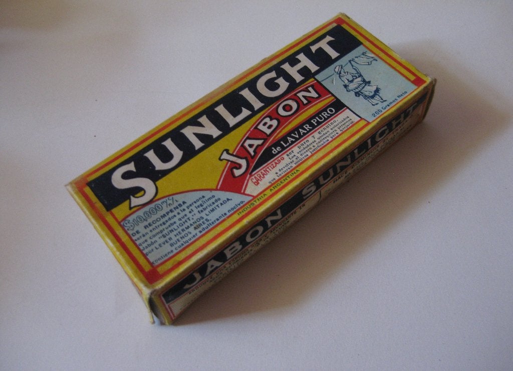 Vintage verpakking Sunlight zeep / jabon Argentinia, Verzamelen, Ophalen, Gebruikt, Verpakking