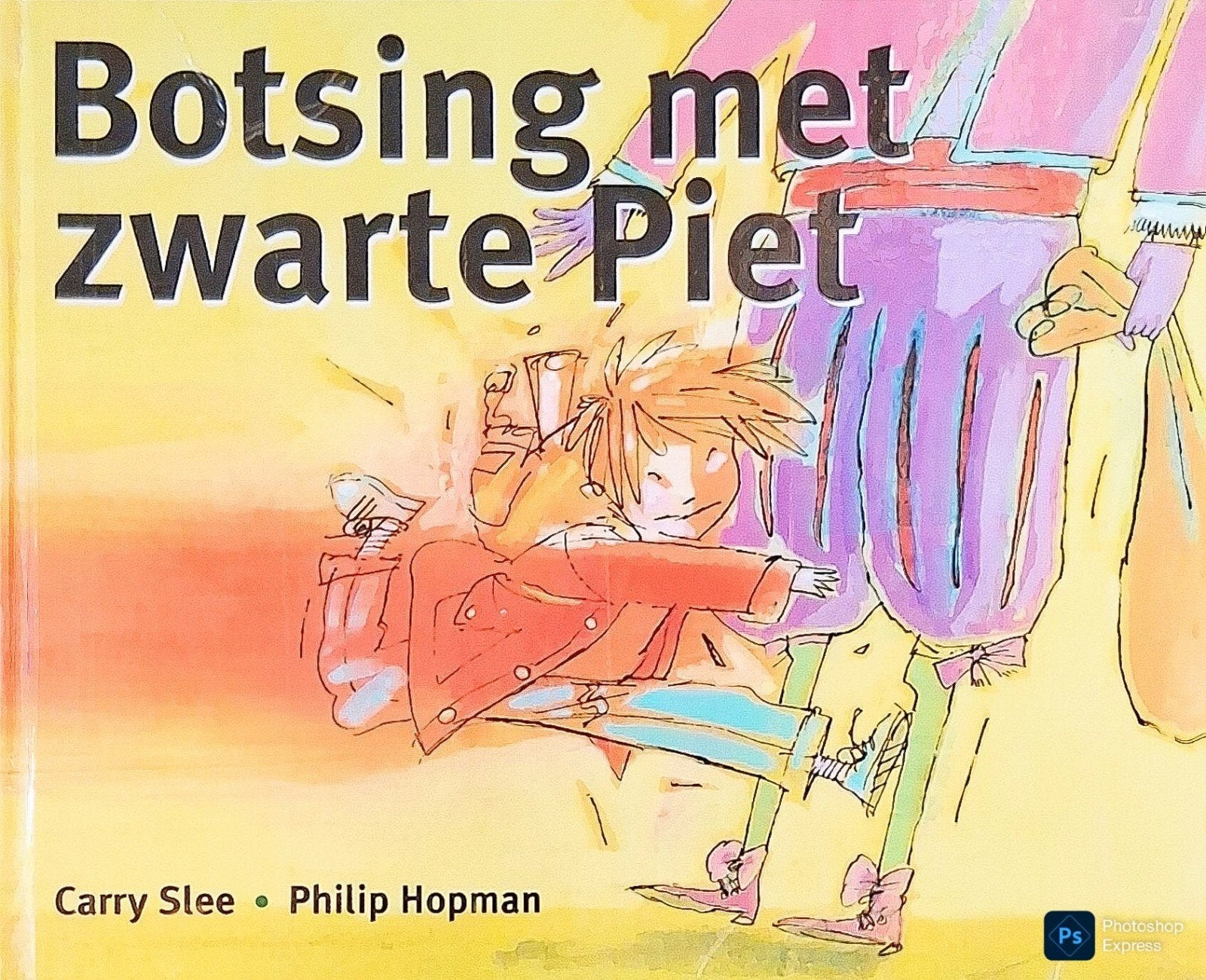 Botsing Met Zwarte Piet, Gelezen, Carry Slee • Philip Hopman., Ophalen of Verzenden, Fictie