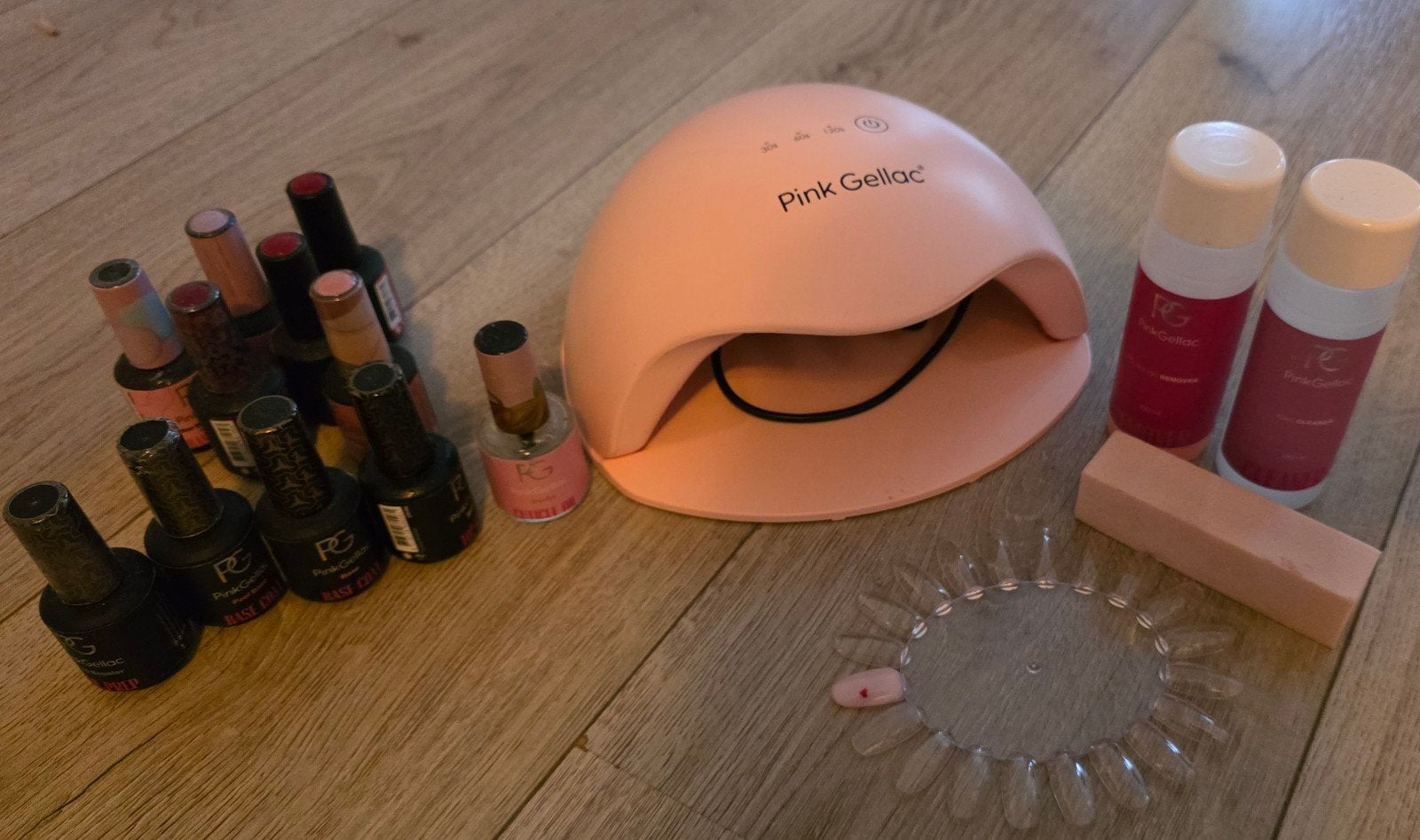 Pink gellac volledige set, Overige kleuren, Ophalen of Verzenden, Zo goed als nieuw, Handen en Nagels