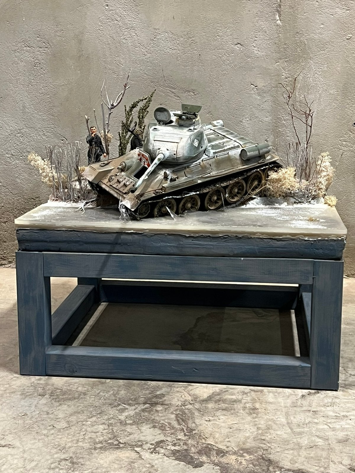 Grote T-34 winter 1/16 diorama!!, Ophalen, Groter dan 1:35, Zo goed als nieuw, Nvt