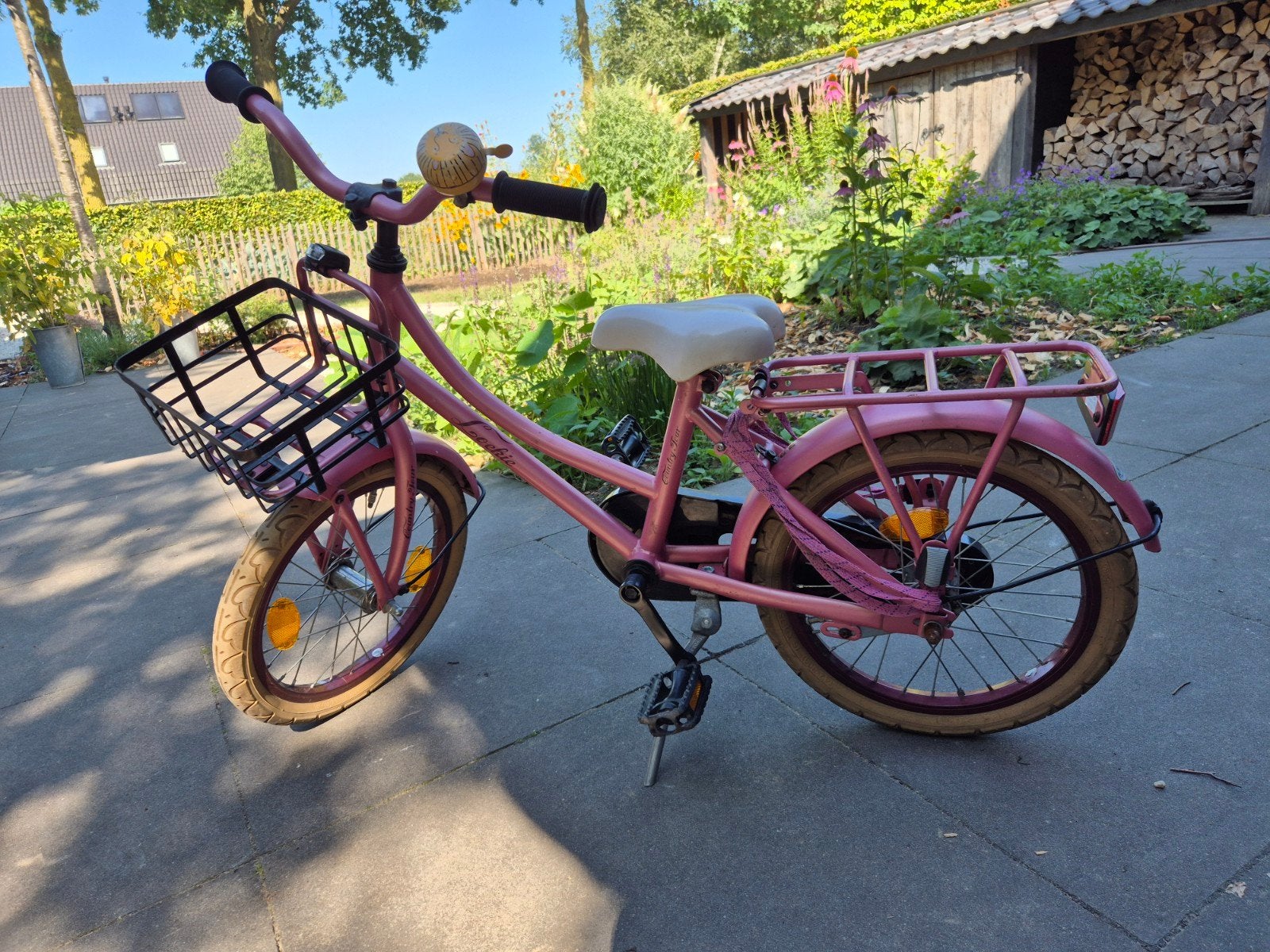 Loekie Country Tour kinderfiets 16 inch roze, Fietsen en Brommers, Ophalen, Terugtraprem, Loekie, 16 tot 20 inch