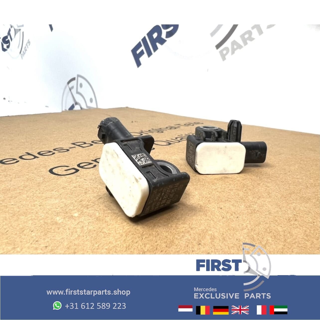 A1668210151 AIRBAG CRASH SENSOREN SET Mercedes W176 A W246 B, Gebruikt, -, Ophalen of Verzenden, -