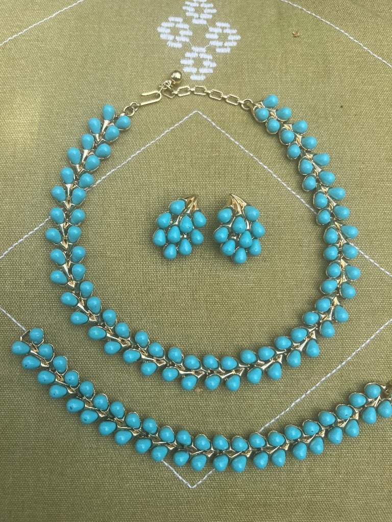 Set Tafari sieraden turquase, Sieraden, Tassen en Uiterlijk, Ophalen, Overige materialen, Overige typen