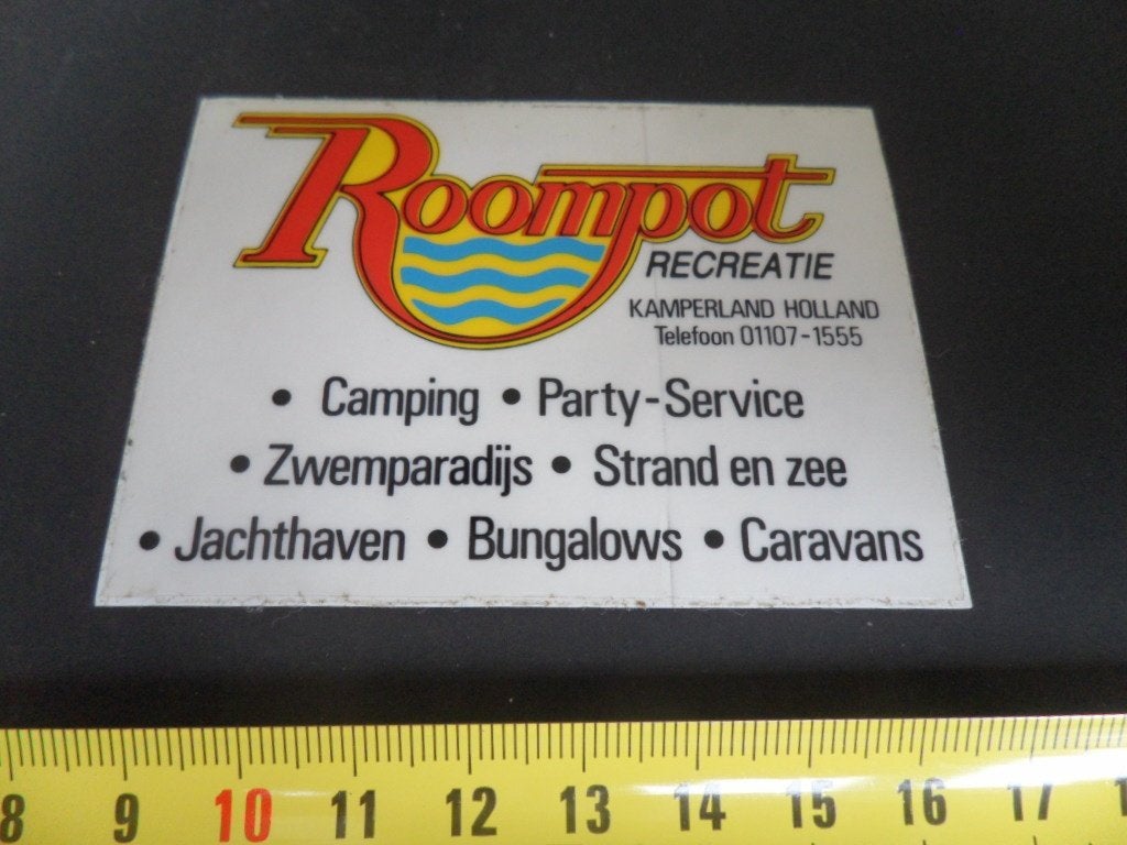 sticker Kamperland ROOMPOT Recreatie  Camping Transparant, Ophalen, Zo goed als nieuw