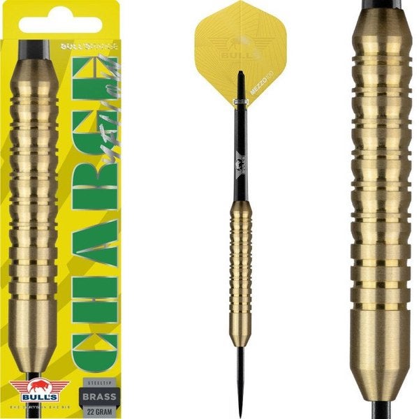 Bull's Charge Yellow Brass Steeltip 22 gram dartpijlen, Sport en Fitness, Ophalen of Verzenden, Nieuw, Pijlen