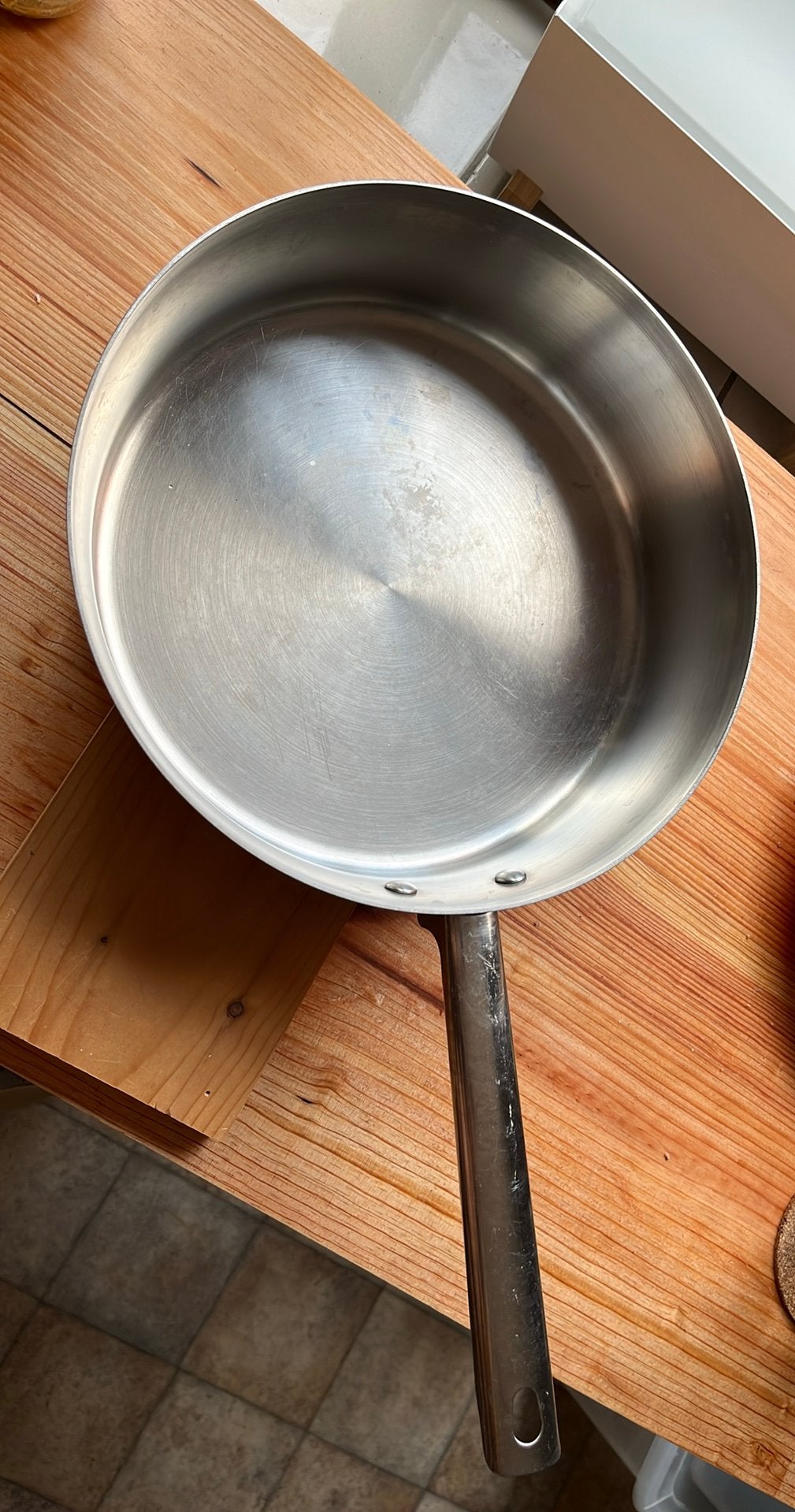 RVS Hapjespan 31 x 8,5 cm, Ophalen, Gebruikt, Rvs, Koekenpan of Braadpan