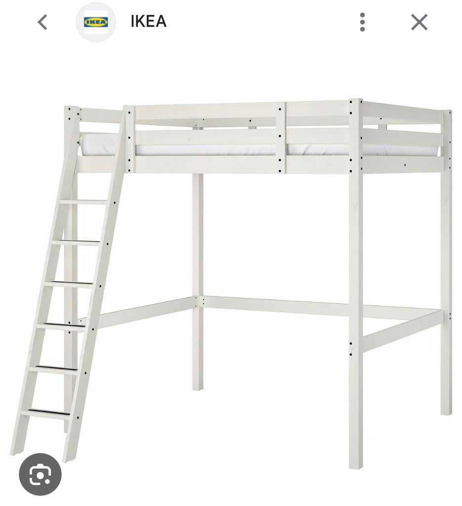 IKEA hoogslaper white wash grenen, Ophalen, Gebruikt, Hoogslaper