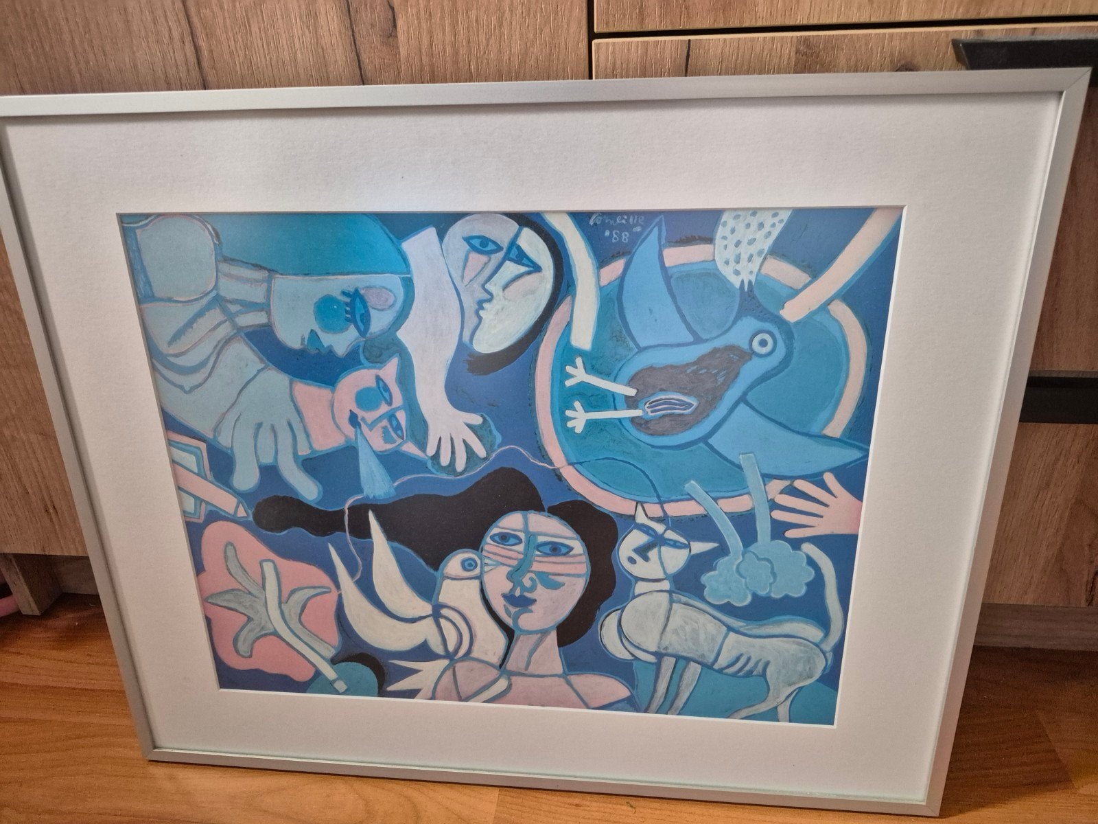 Corneille ingelijste prent, Antiek en Kunst, Kunst | Schilderijen | Modern, Ophalen of Verzenden