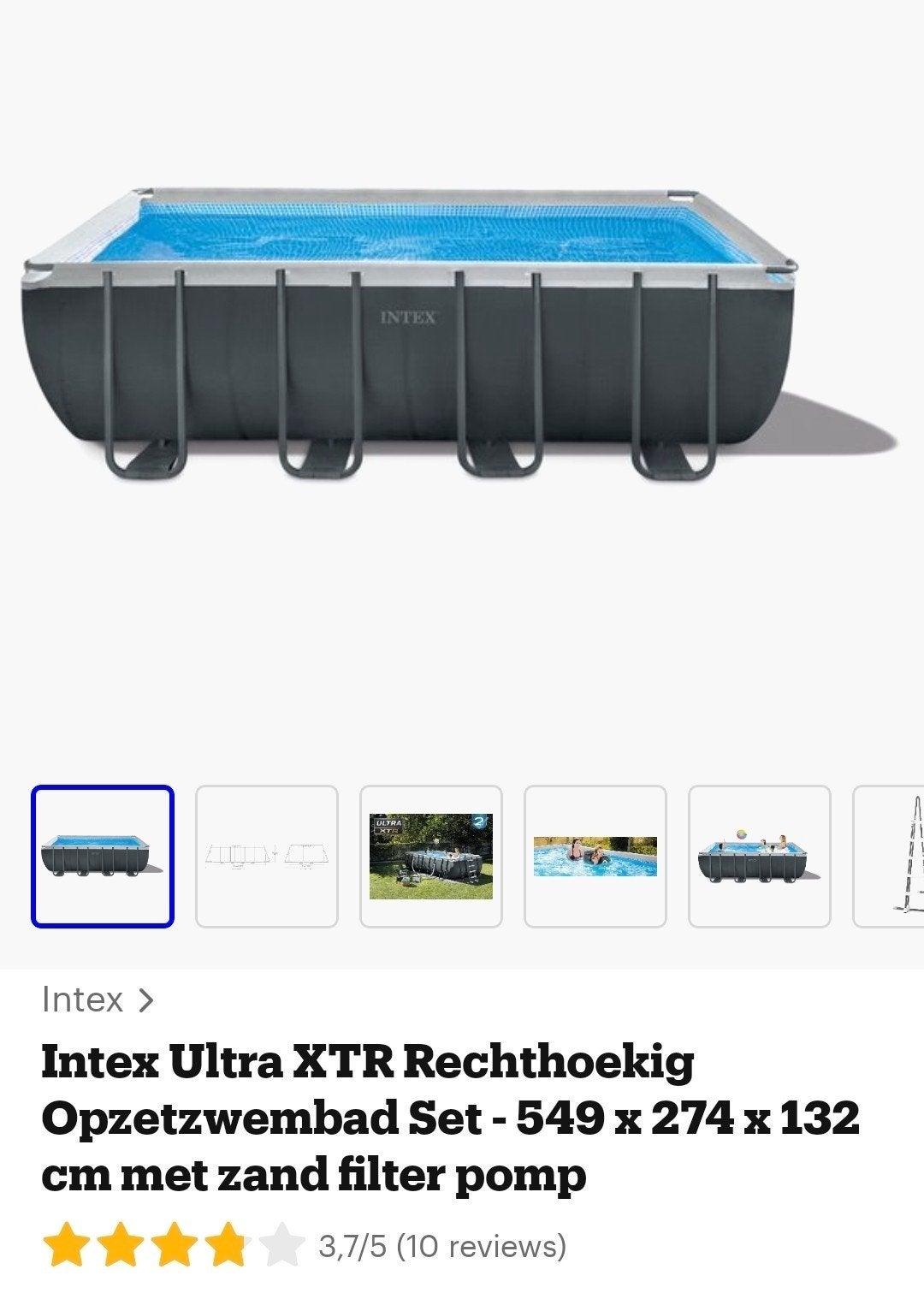 Intex Ultra Zwembad 549x274x132cm met zandfilter en robot, Tuin en Terras, Zwembaden, 120 cm of meer, Gebruikt, Ophalen of Verzenden