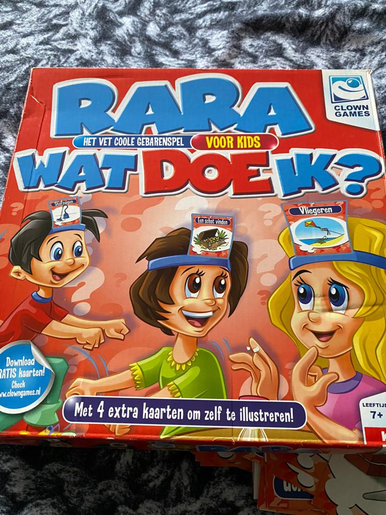 Rara wat doe ik ?, Vijf spelers of meer, Ophalen, Zo goed als nieuw