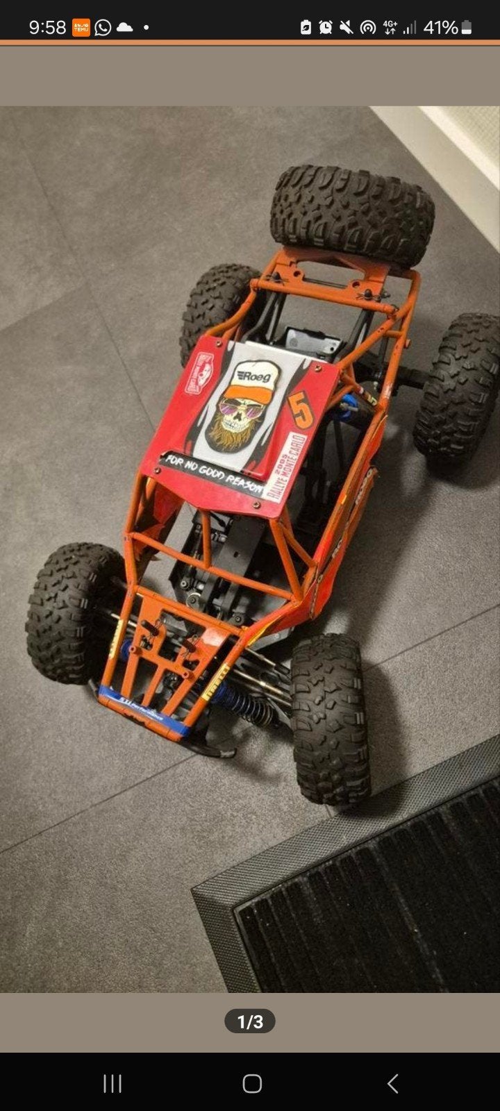 Axial RBX Rock Racer - Enkel Frame met Wielen, Gebruikt, Auto offroad, Overige schalen, Overige typen