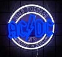 ACDC Rock band acryl Led neon verlichting lamp, Am, Lichtbak of (neon) lamp, Nieuw, Ophalen of Verzenden