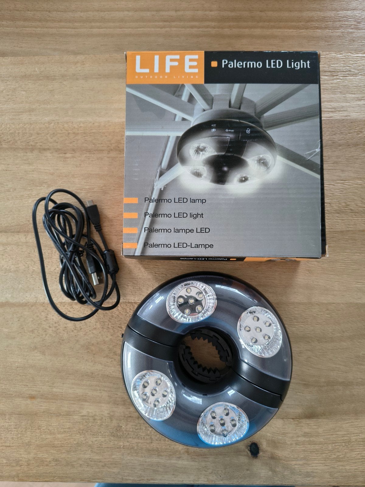 LIFE Palermo LED Lamp voor parasol of tent, Tuin en Terras, Kunststof, Minder dan 50 watt, Overige typen, Batterij