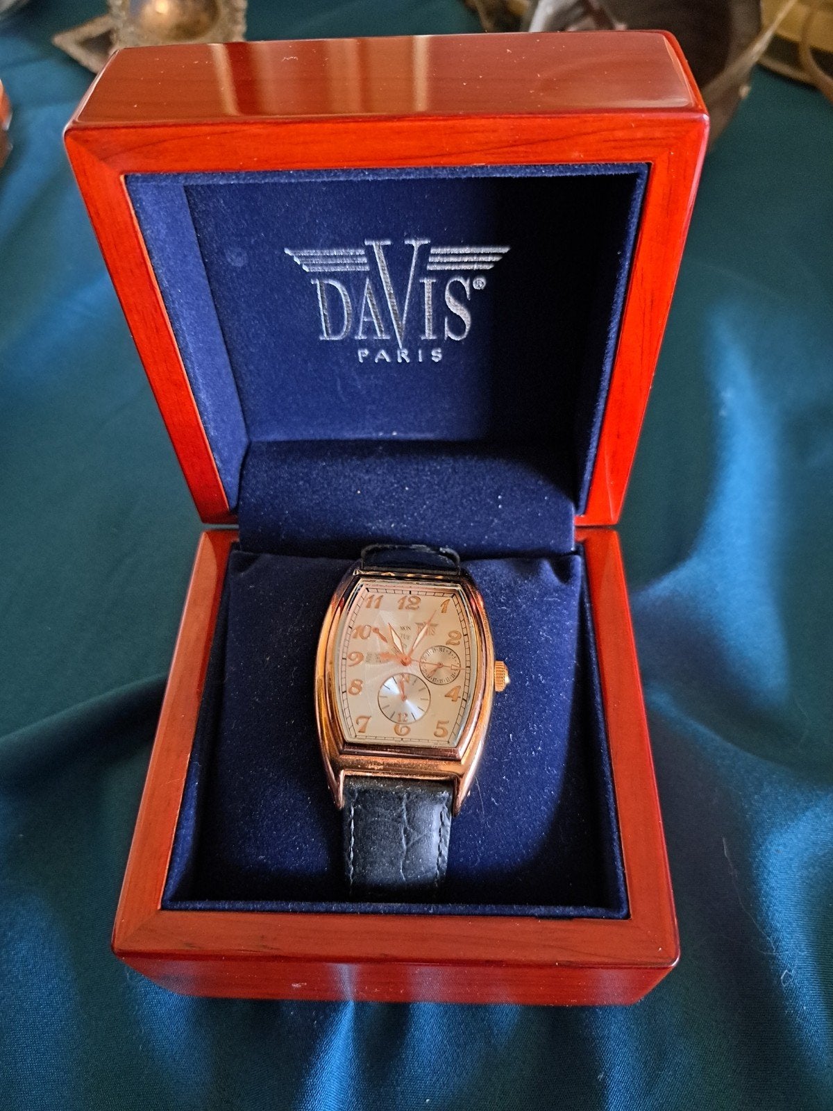 Davis heren horloge, Ophalen of Verzenden, Leer, Overige merken