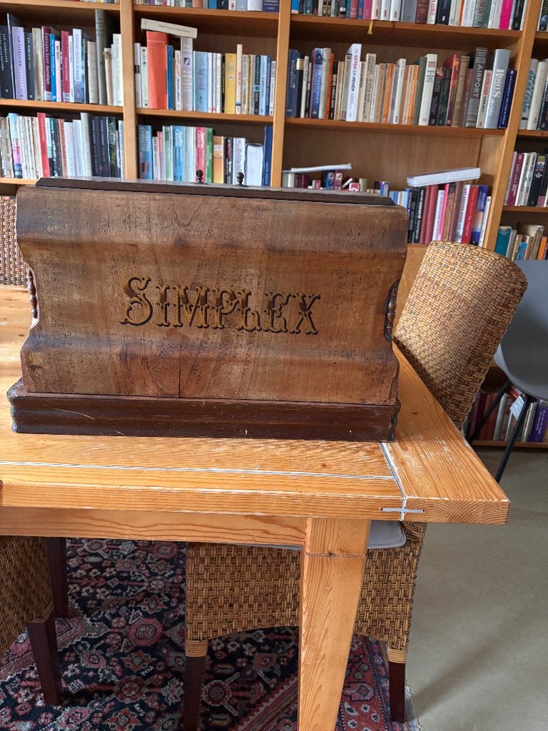 Antieke Simplex Naaimachine met Houten Kist, Antiek en Kunst, Ophalen