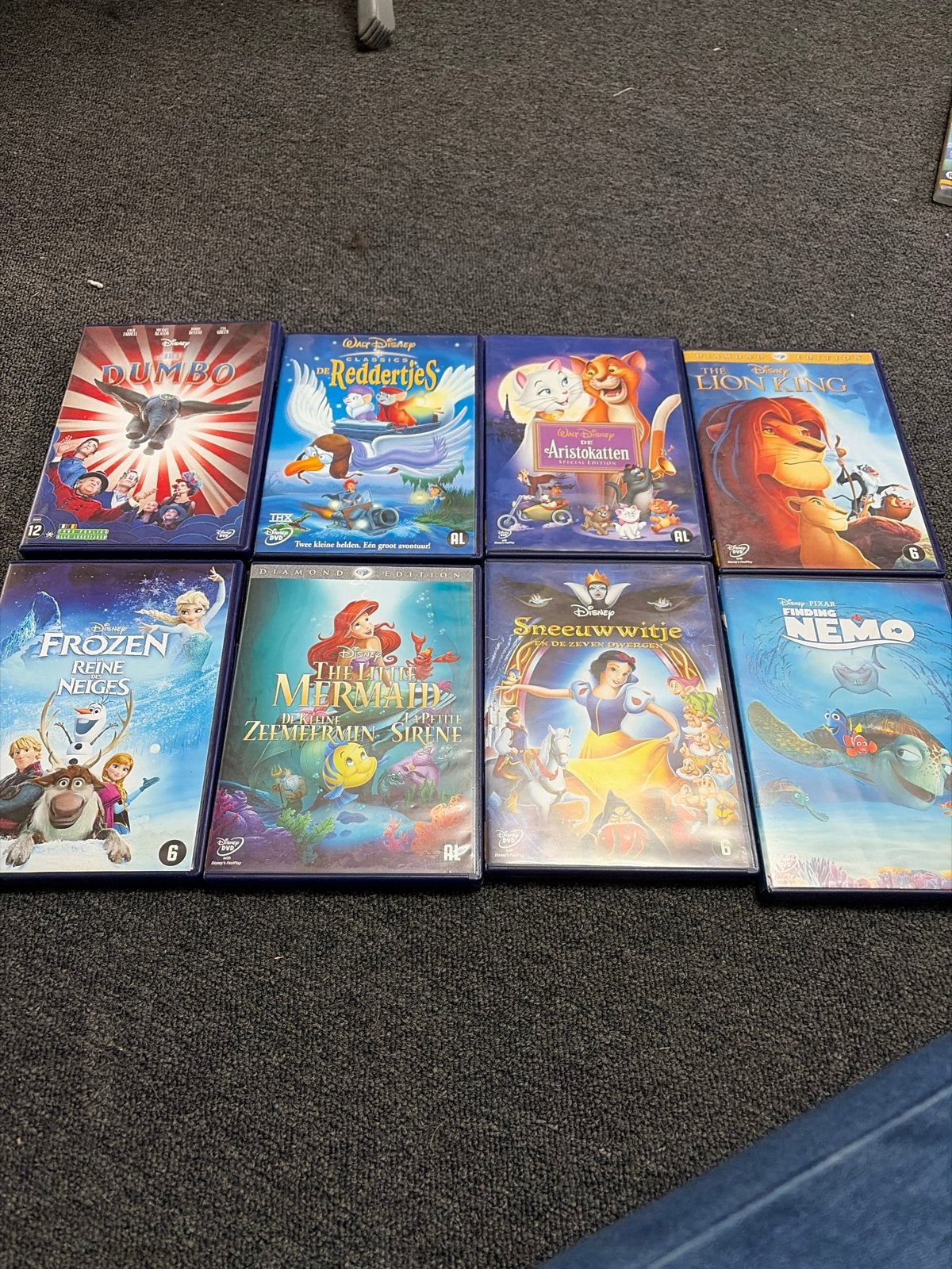 Disney DVD Collectie: 8 Klassieke Films, Gebruikt, Animatie, Inclusief doosje, Alle leeftijden