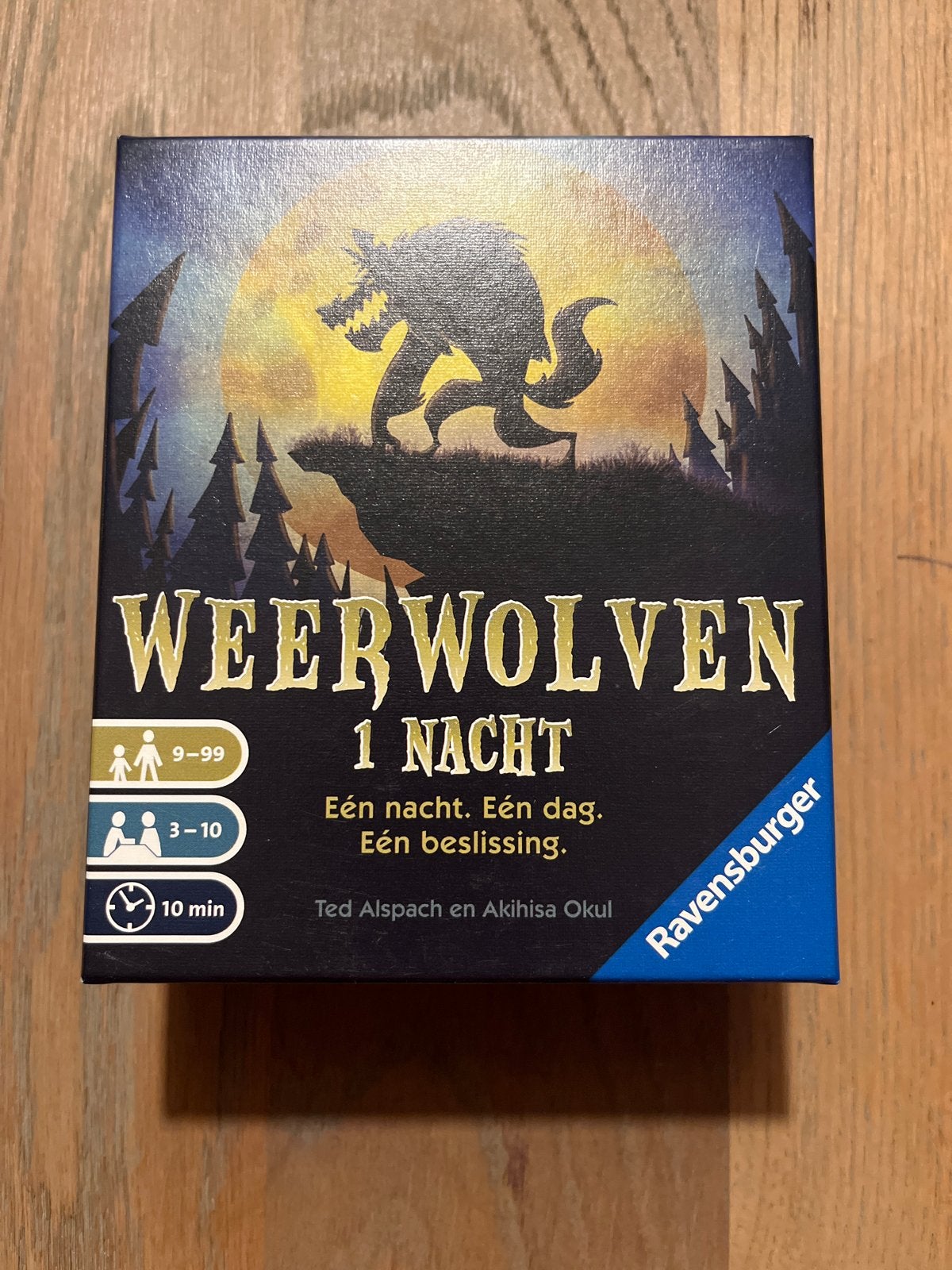 Weerwolven 1 Nacht - Ravensburger Gezelschapsspel, Drie of vier spelers, Ophalen of Verzenden, Zo goed als nieuw