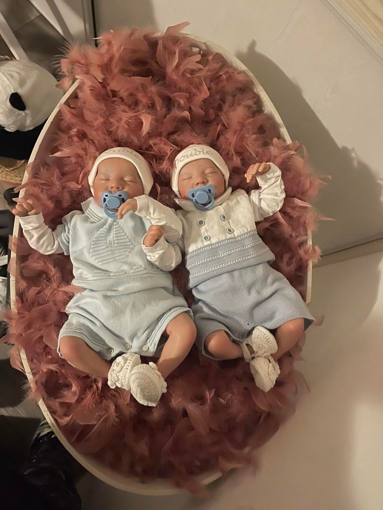 Reborn baby Tweeling, Ophalen, Nieuw, Babypop, Levensecht of Reborn