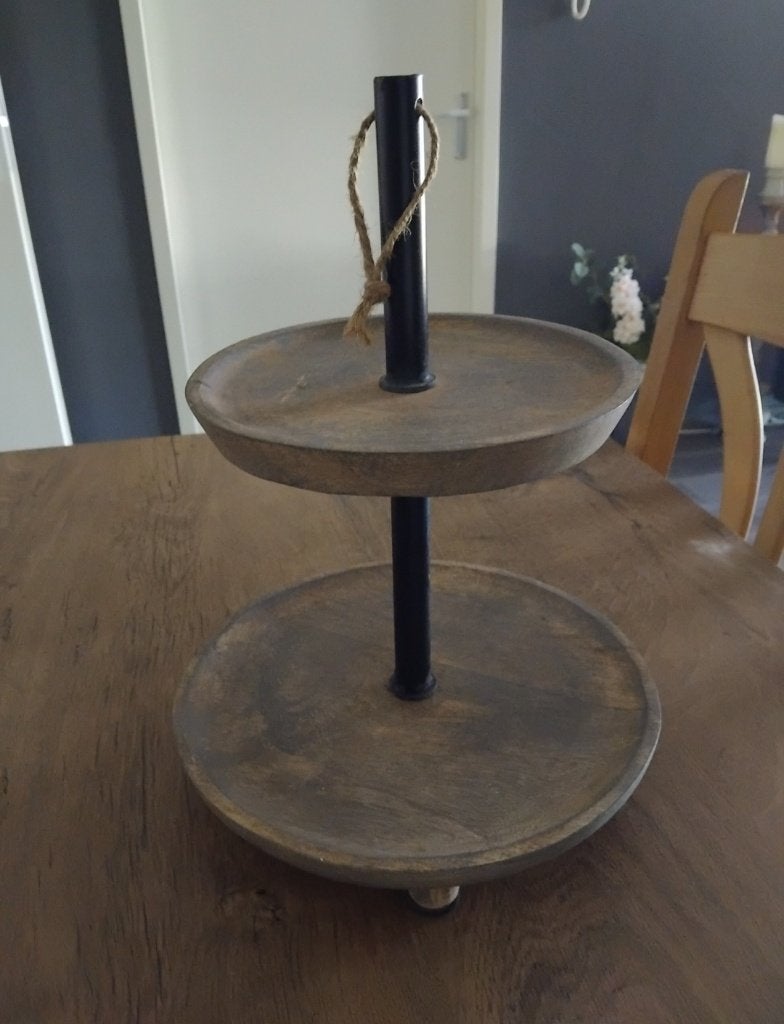 Etagere, Ophalen, Zo goed als nieuw, Etagère, Hout