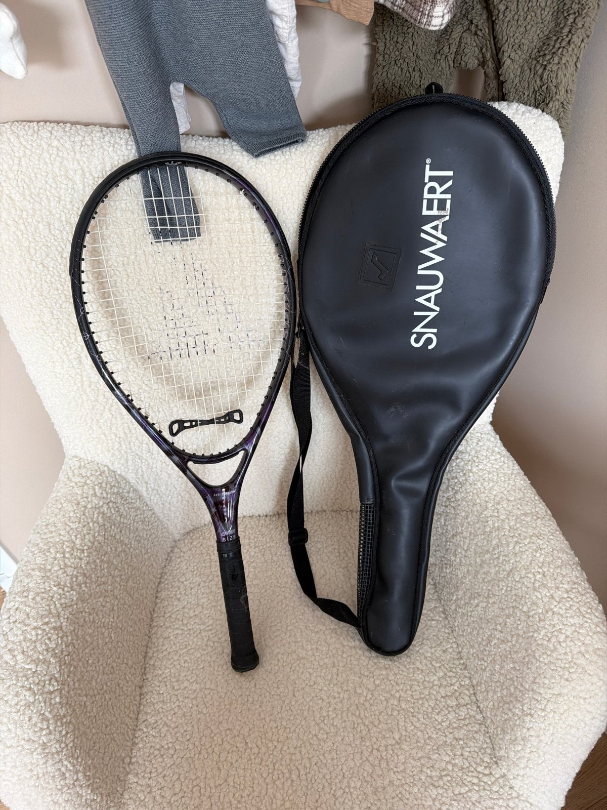 Snauwaert tennisracket met hoes, Sport en Fitness, Ophalen of Verzenden, Gebruikt, Racket, Overige merken