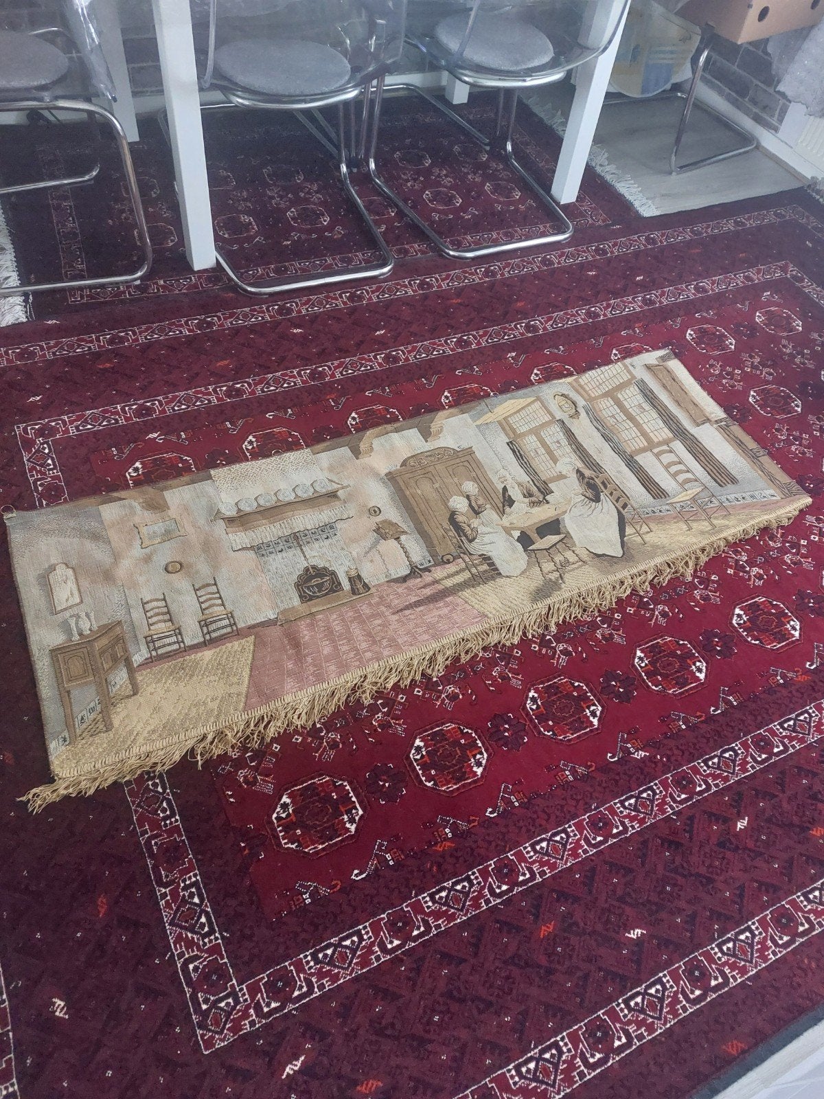 vintage gobelin wandkleed 170 x 62 cm, Ophalen of Verzenden