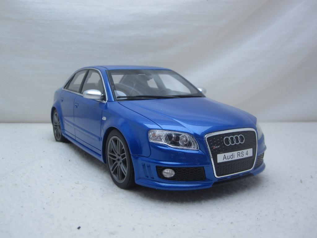 Audi RS4 B7 sedan 2007 Blauw metallic 1:18 OttO-Mobile, Ophalen of Verzenden, Nieuw, Auto, OttOMobile