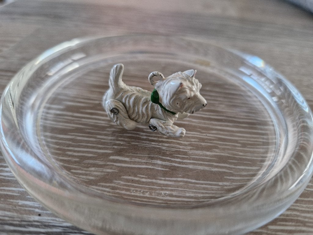 Schattige vintage miniatuur  West Highland White Terrier, Ophalen of Verzenden, Zo goed als nieuw, Dier