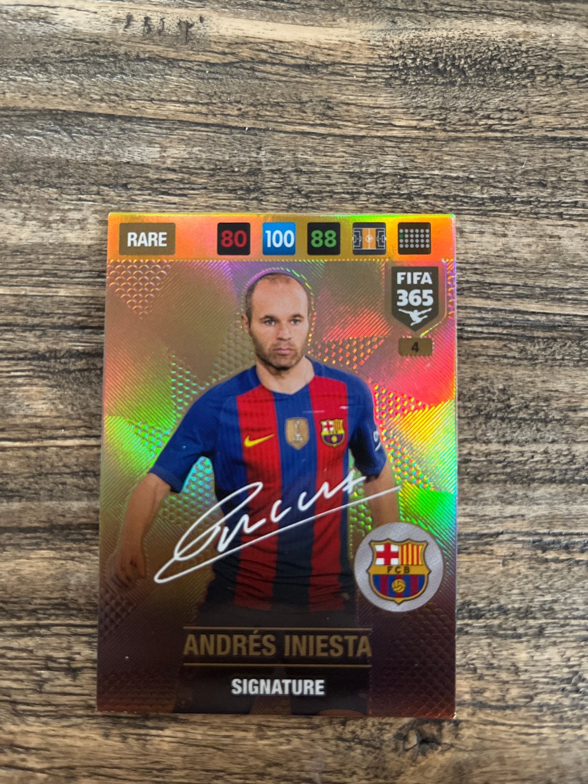 Andrés Iniesta FIFA 365 Signature Voetbalkaart Zeldzaam, Ophalen of Verzenden, Zo goed als nieuw, Buitenlandse clubs, Spelerskaart