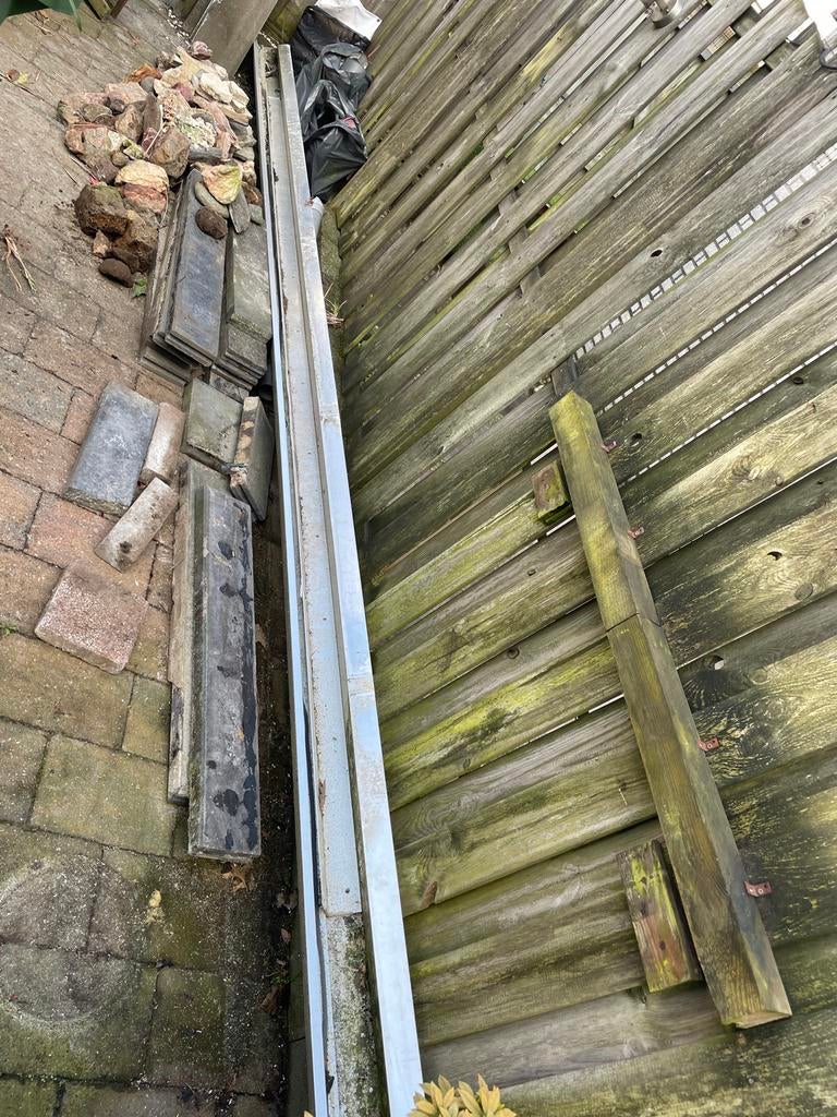 Aluminium regengoot 5 meter, Ophalen, Aluminium, 4 tot 6 meter, 80 mm of meer